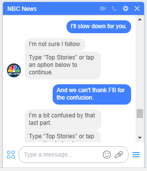 NBC news chat screenshot